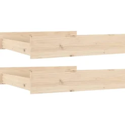 vidaXL Tiroirs de lit 2 pcs bois de pin massif