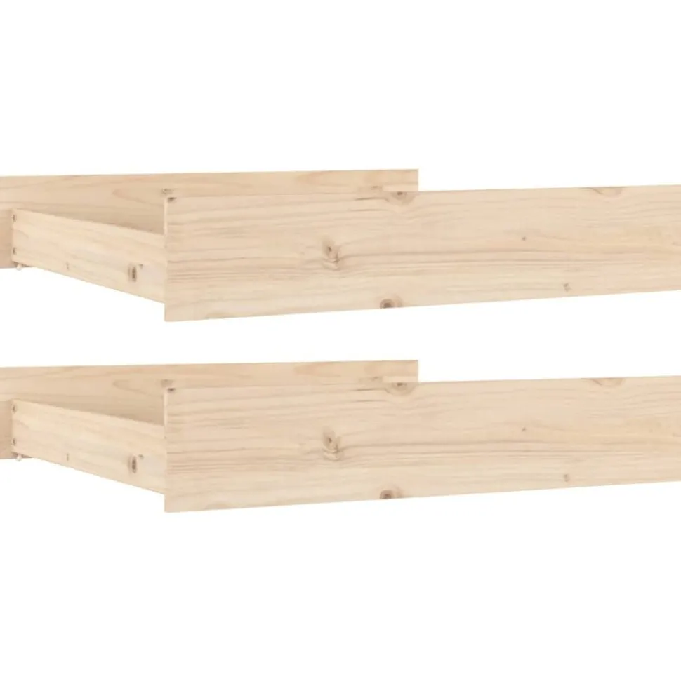 vidaXL Tiroirs de lit 2 pcs bois de pin massif
