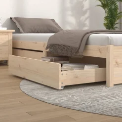 vidaXL Tiroirs de lit 2 pcs bois de pin massif