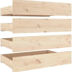 vidaXL Tiroirs de lit 4 pcs Bois de pin massif
