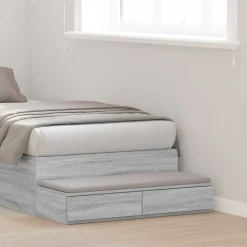 vidaXL Tiroirs de lit avec tiroir Gris Sonoma 100 x 36,5 x 16,5 cm