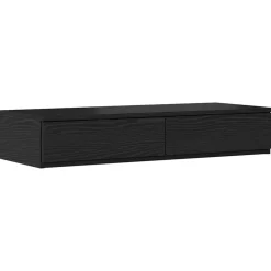 vidaXL Tiroirs de lit avec tiroir Chêne noir 100 x 36,5 x 16,5 cm
