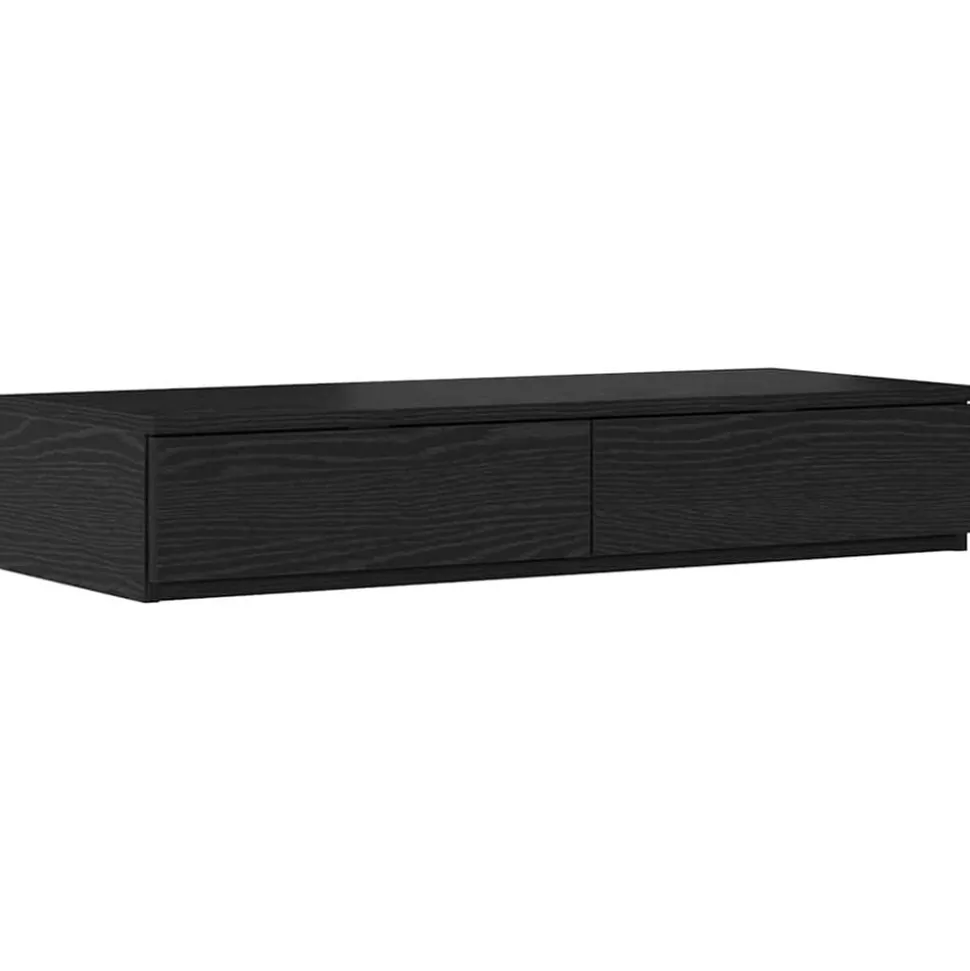 vidaXL Tiroirs de lit avec tiroir Chêne noir 100 x 36,5 x 16,5 cm