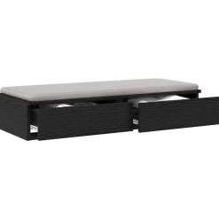 vidaXL Tiroirs de lit avec tiroir Chêne noir 100 x 36,5 x 16,5 cm