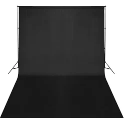 vidaXL Toile de fond coton sans support noir 500x300 cm