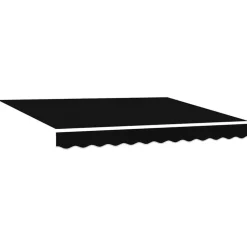 vidaXL Toile de rechange pour auvent Noir 3 x 2,5 m Polyester