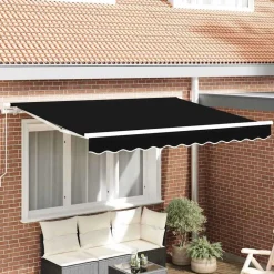 vidaXL Toile de rechange pour auvent Noir 3 x 2,5 m Polyester