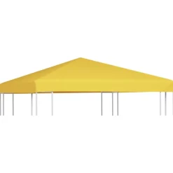 vidaXL Toile de toit de belvédère 270 g/m² 3x3 m Jaune