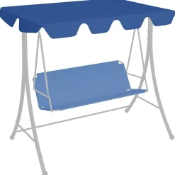 vidaXL Toit de rechange de balançoire bleu 188/168x145/110 cm