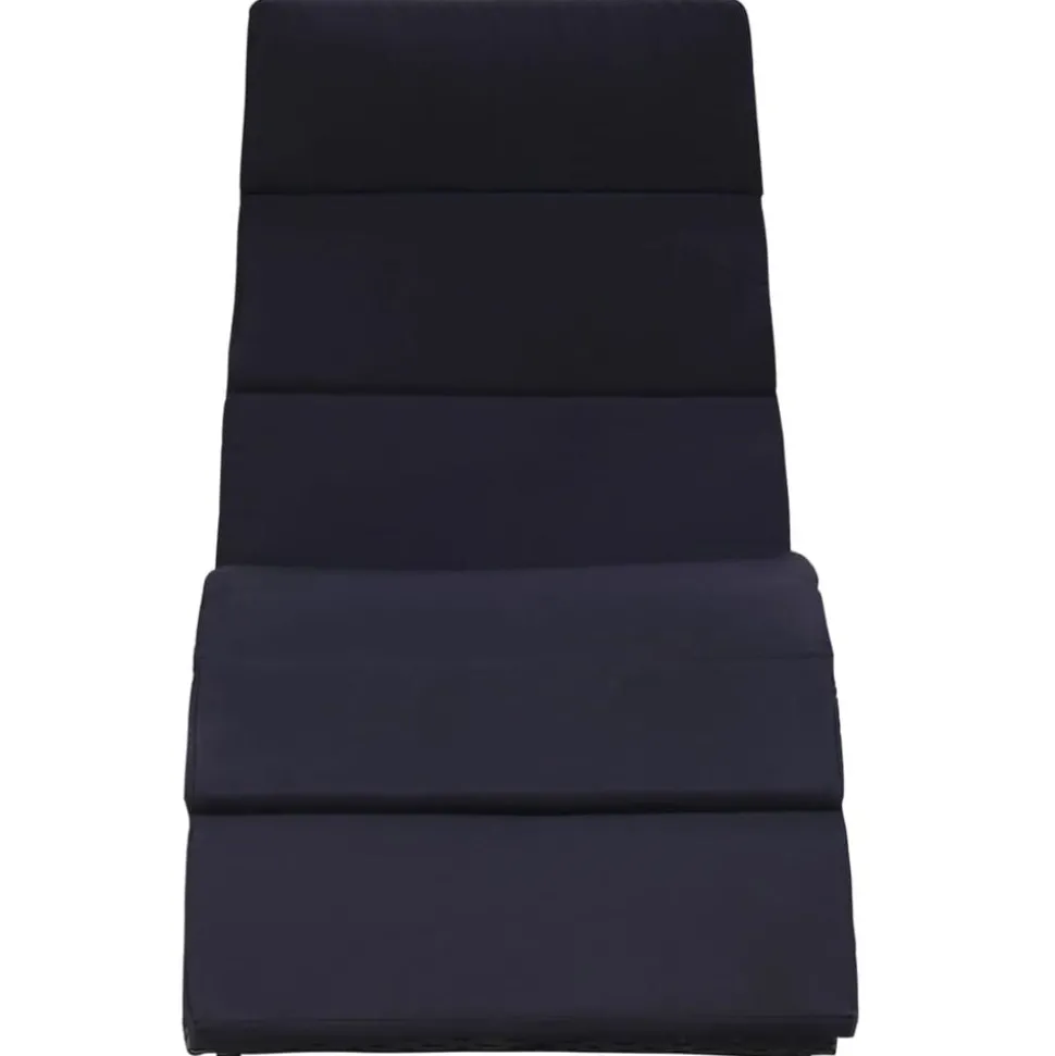 vidaXL Transat avec coussin Résine tressée Noir