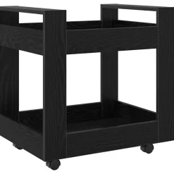 vidaXL Trolley de Bureau Chêne noir 60 x 45 x 60 cm Bois d'ingénierie