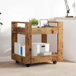 vidaXL Trolley de Bureau Bois Ancien 60 x 45 x 60 cm Bois d'ingénierie