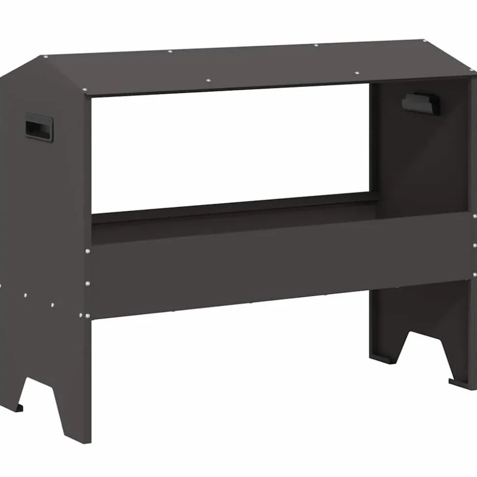 vidaXL Trough d'alimentation pour le bétail Noir 79 x 35 x 62 cm