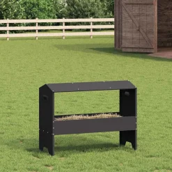 vidaXL Trough d'alimentation pour le bétail Noir 79 x 35 x 62 cm
