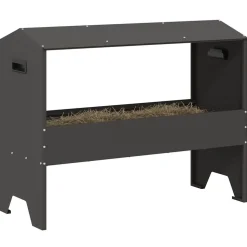 vidaXL Trough d'alimentation pour le bétail Noir 79 x 35 x 62 cm