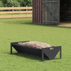vidaXL Trough d'alimentation pour le bétail Noir 108 x 50 x 28 cm