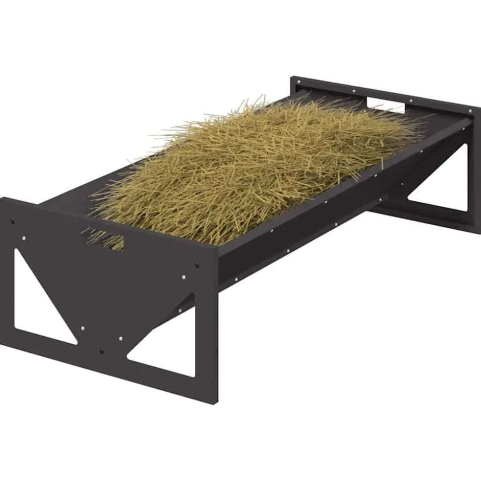 vidaXL Trough d'alimentation pour le bétail Noir 108 x 50 x 28 cm