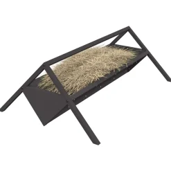 vidaXL Trough d'alimentation pour le bétail Noir 111 x 76 x 38 cm