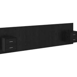 vidaXL Tête de lit avec armoire 3 pcs Chêne noir Bois d'ingénierie