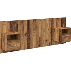 vidaXL Tête de lit avec armoire 3 pcs Bois Ancien Bois d'ingénierie