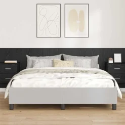 vidaXL Tête de lit avec armoire 3 pcs Chêne noir Bois d'ingénierie