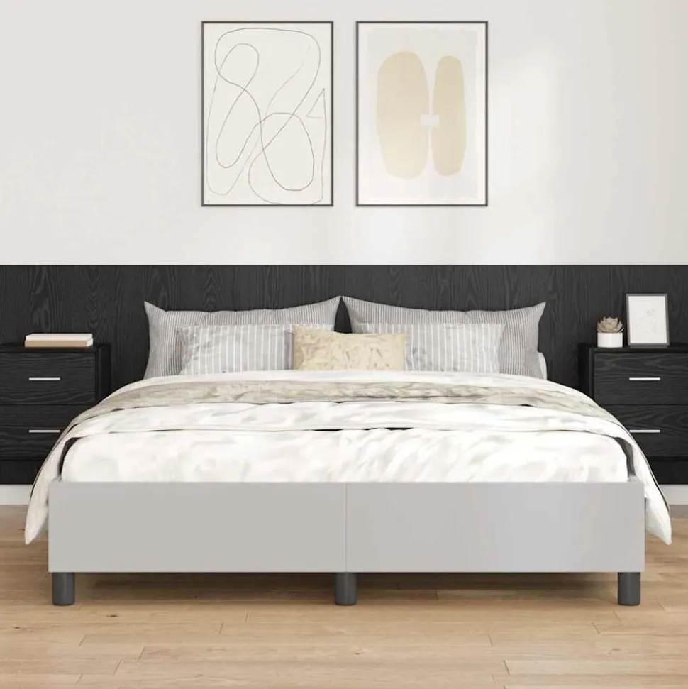 vidaXL Tête de lit avec armoire 3 pcs Chêne noir Bois d'ingénierie