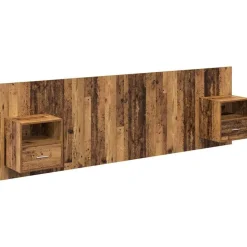 vidaXL Tête de lit avec armoire 3 pcs Bois Ancien Bois d'ingénierie