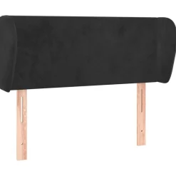 vidaXL Tête de lit avec oreilles Noir 83x23x78/88 cm Velours