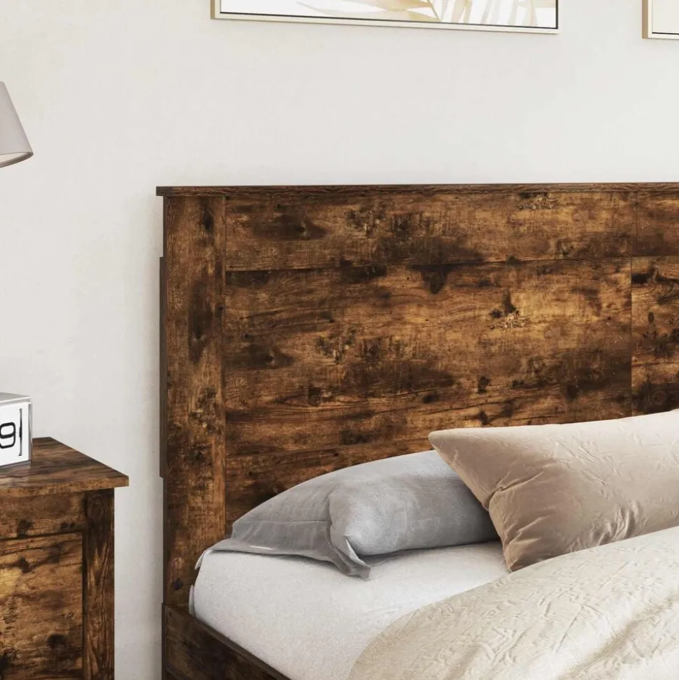 vidaXL Tête de lit Chêne fumé 200 cm Bois d'ingénierie