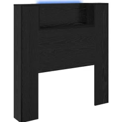 vidaXL Tête de lit Chêne noir 100 x 15 x 103,5 cm Bois d'ingénierie