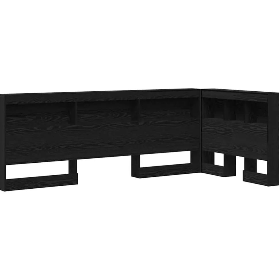 vidaXL Tête de lit de rangement Chêne noir 80 cm Bois d'ingénierie