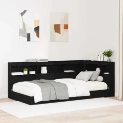 vidaXL Tête de lit de rangement Chêne noir 80 cm Bois d'ingénierie