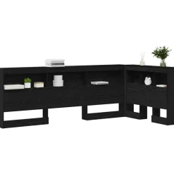vidaXL Tête de lit de rangement Chêne noir 80 cm Bois d'ingénierie