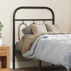 vidaXL Tête de lit de remplacement métal noir 75 cm
