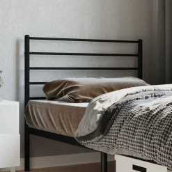vidaXL Tête de lit de remplacement métal noir 80 cm