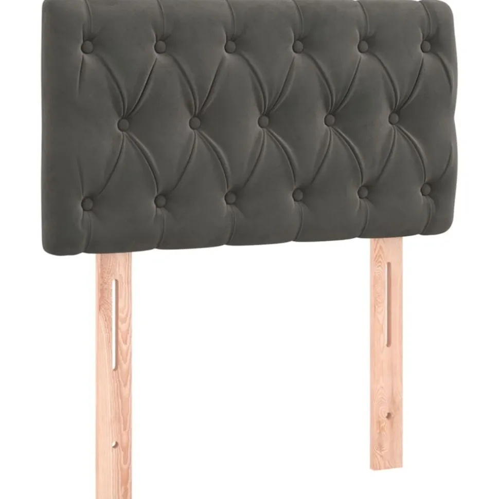 vidaXL Tête de lit Gris foncé 80x7x78/88 cm Velours