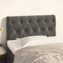 vidaXL Tête de lit Gris foncé 80x7x78/88 cm Velours