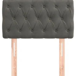 vidaXL Tête de lit Gris foncé 80x7x78/88 cm Velours