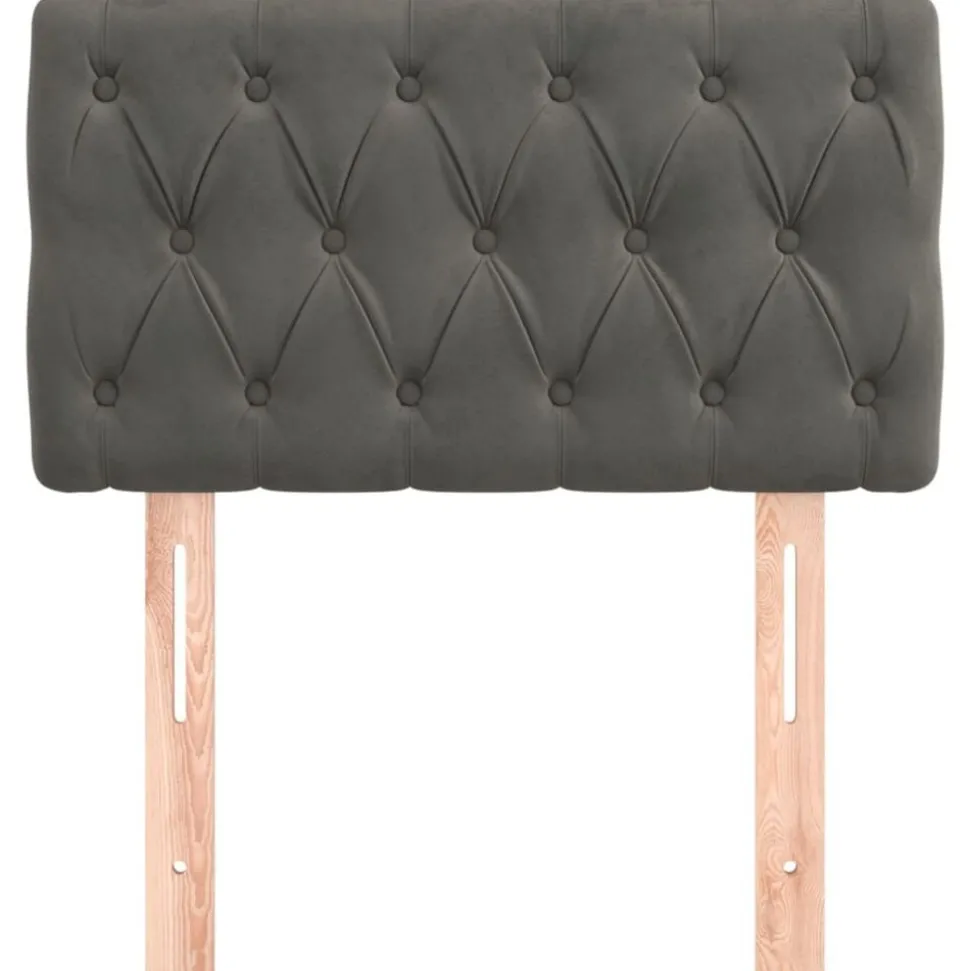 vidaXL Tête de lit Gris foncé 80x7x78/88 cm Velours