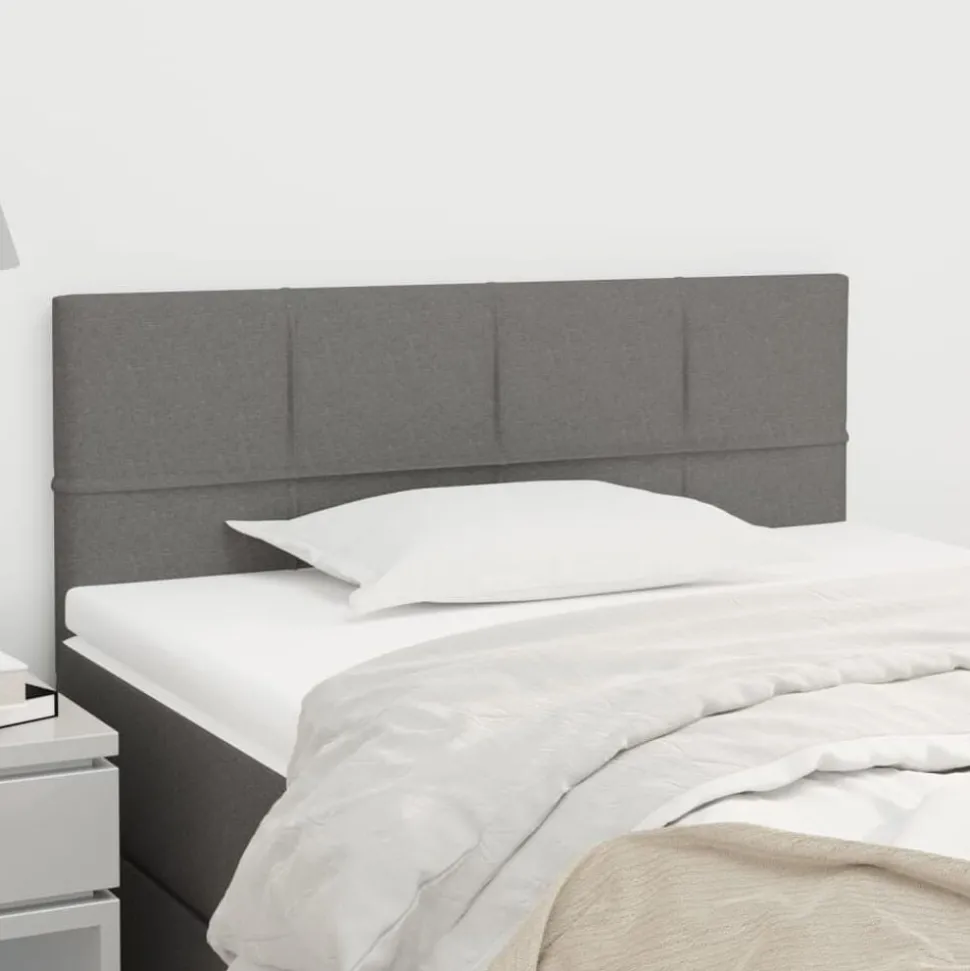 vidaXL Tête de lit Gris foncé 80x5x78/88 cm Tissu