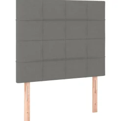vidaXL Tête de lit Gris foncé 80x5x118/128 cm Tissu