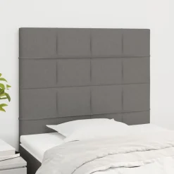 vidaXL Tête de lit Gris foncé 80x5x118/128 cm Tissu