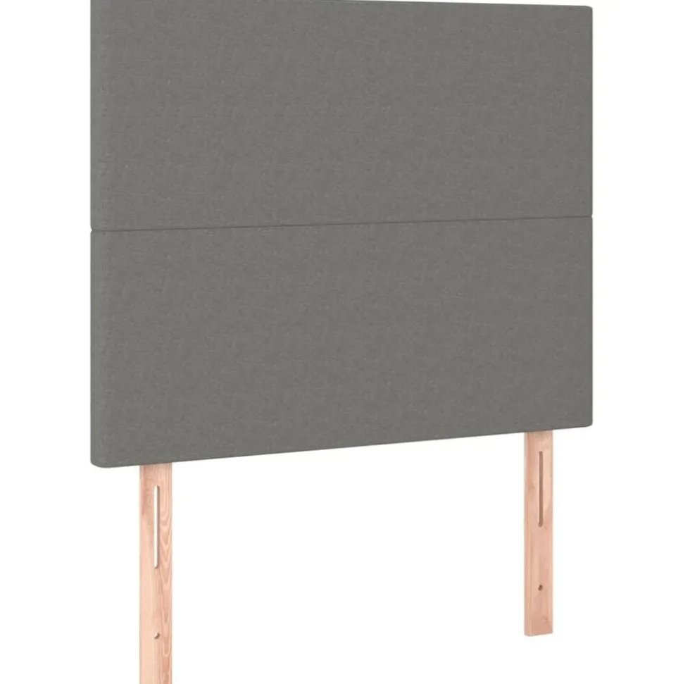 vidaXL Tête de lit Gris foncé 80x5x118/128 cm Tissu