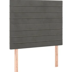 vidaXL Tête de lit Gris foncé 80x5x118/128 cm Velours