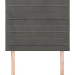 vidaXL Tête de lit Gris foncé 80x5x118/128 cm Velours