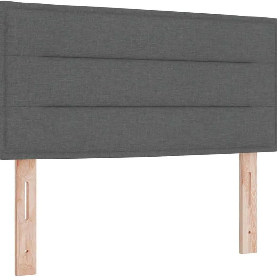 vidaXL Tête de lit Gris foncé 80 cm tissu
