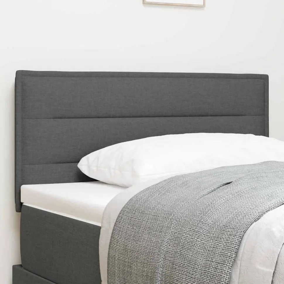 vidaXL Tête de lit Gris foncé 80 cm tissu