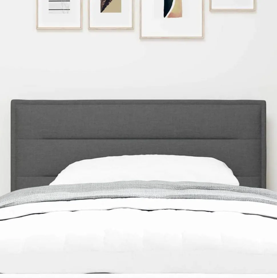 vidaXL Tête de lit Gris foncé 80 cm tissu