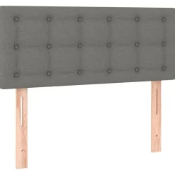 vidaXL Tête de lit Gris foncé 80x5x78/88 cm Tissu
