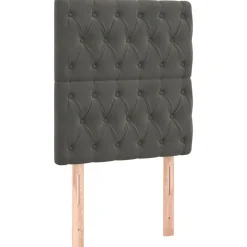 vidaXL Tête de lit Gris foncé 80x7x118/128 cm Velours